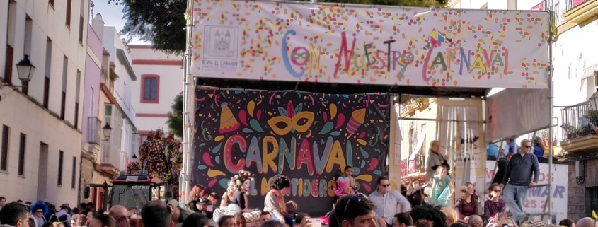 Bühne beim Karneval in Cadiz.