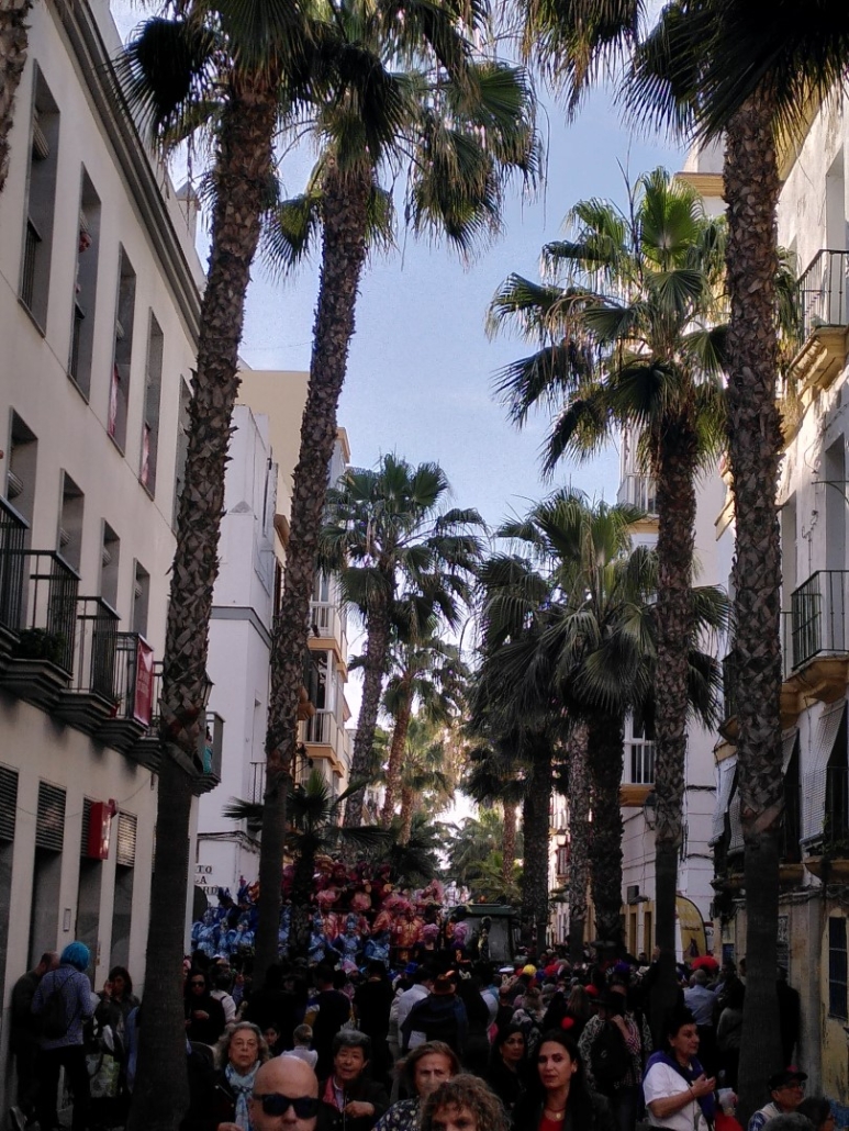 Stadtviertel La Viña in Cadiz zur Karnevalszeit.